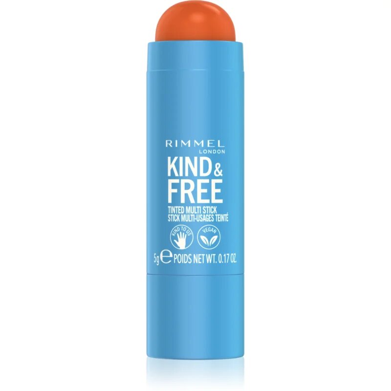 Rimmel Kind & Free večnamensko ličilo za oči ustnice in obraz odtenek 004 Tangerine Dream 5 g