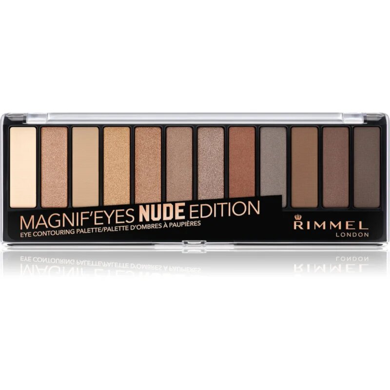 Rimmel Magnif’ Eyes paleta senčil za oči odtenek 001 Nude Edition 14.16 g