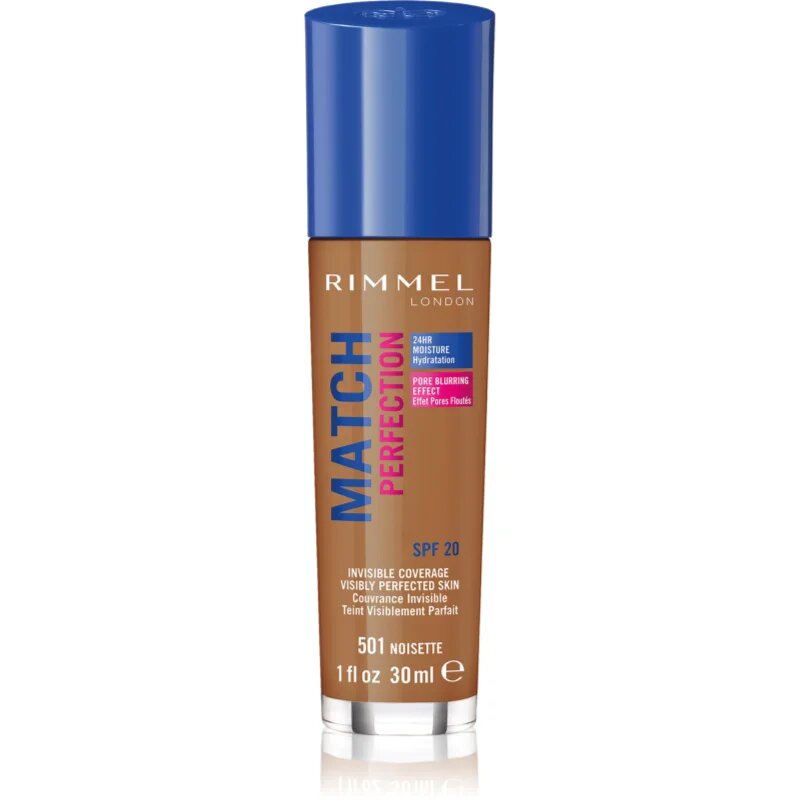 Rimmel Match Perfection tekoči puder SPF 20 odtenek 501 Noisette 30 ml