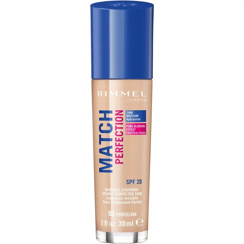 Rimmel Match Perfection tekoči puder SPF 20 odtenek 90 Porcelain 30 ml