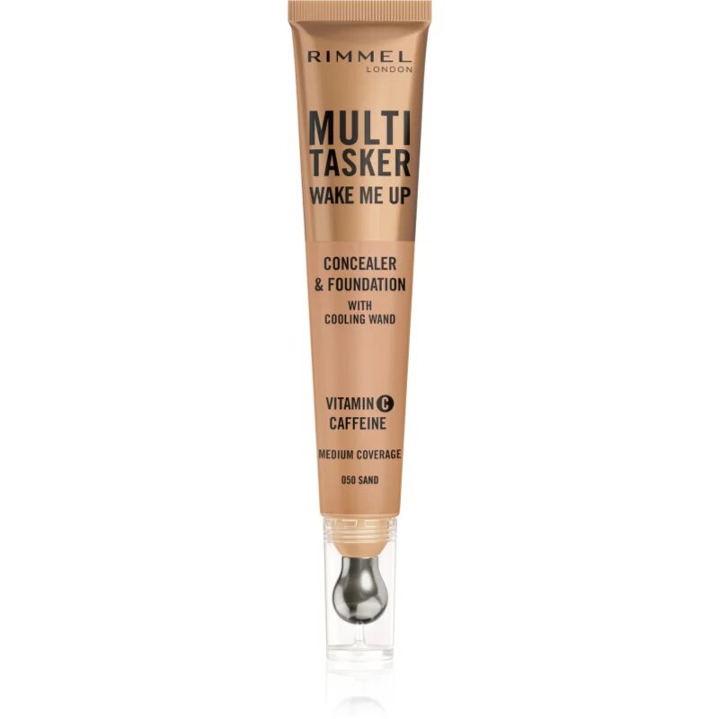 Rimmel Multi-Tasker Wake Me Up puder in korektor za osvetlitev kože odtenek 50 Sand 20 ml
