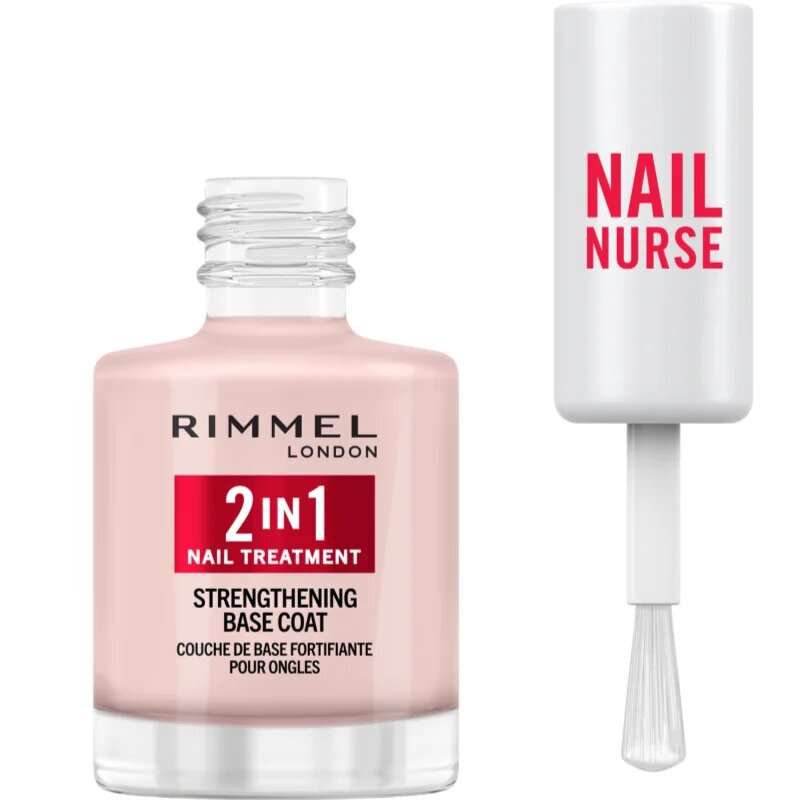 Rimmel Nail Nurse 2-in-1 podlaga za lak z učvrstitvenim učinkom 12 ml
