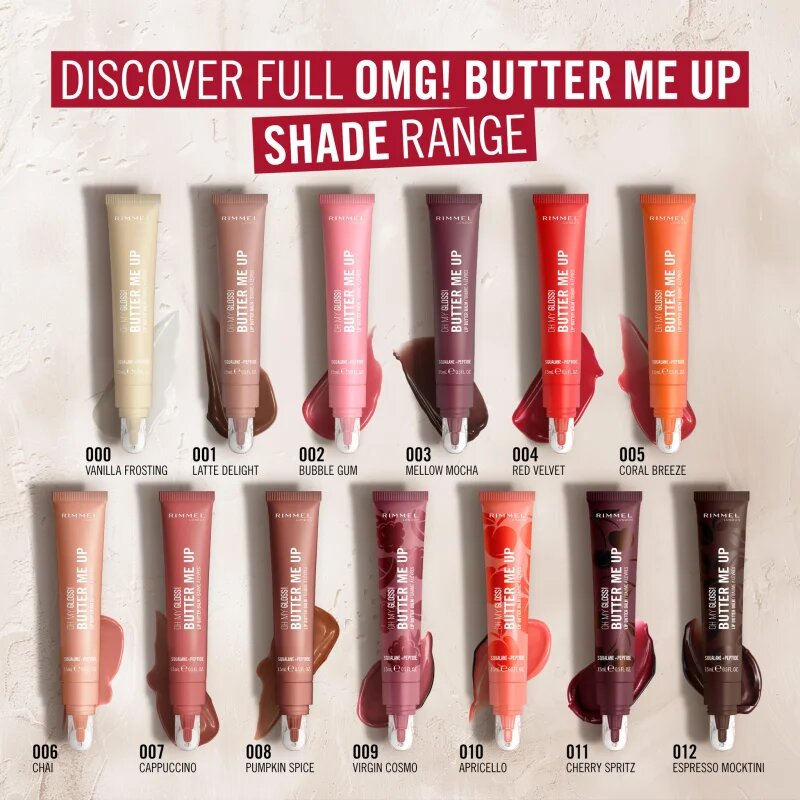 Rimmel Oh My Gloss! Butter Me Up vlažilni balzam za ustnice odtenek 011 Cherry Spritz 15 ml