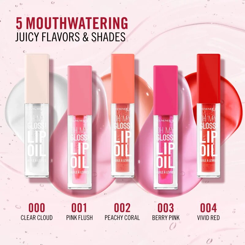 Rimmel Oh My Gloss! Lip Oil olje za ustnice z vlažilnim učinkom odtenek 003 Berry Pink 45 ml