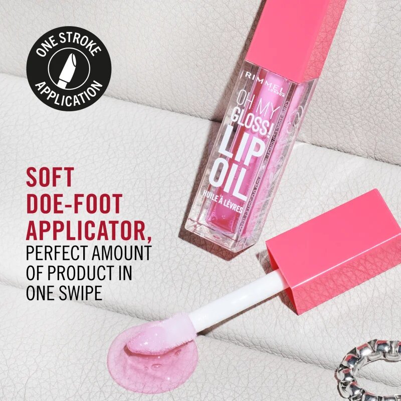 Rimmel Oh My Gloss! Lip Oil olje za ustnice z vlažilnim učinkom odtenek 005 Pink Sugar 4.5 ml