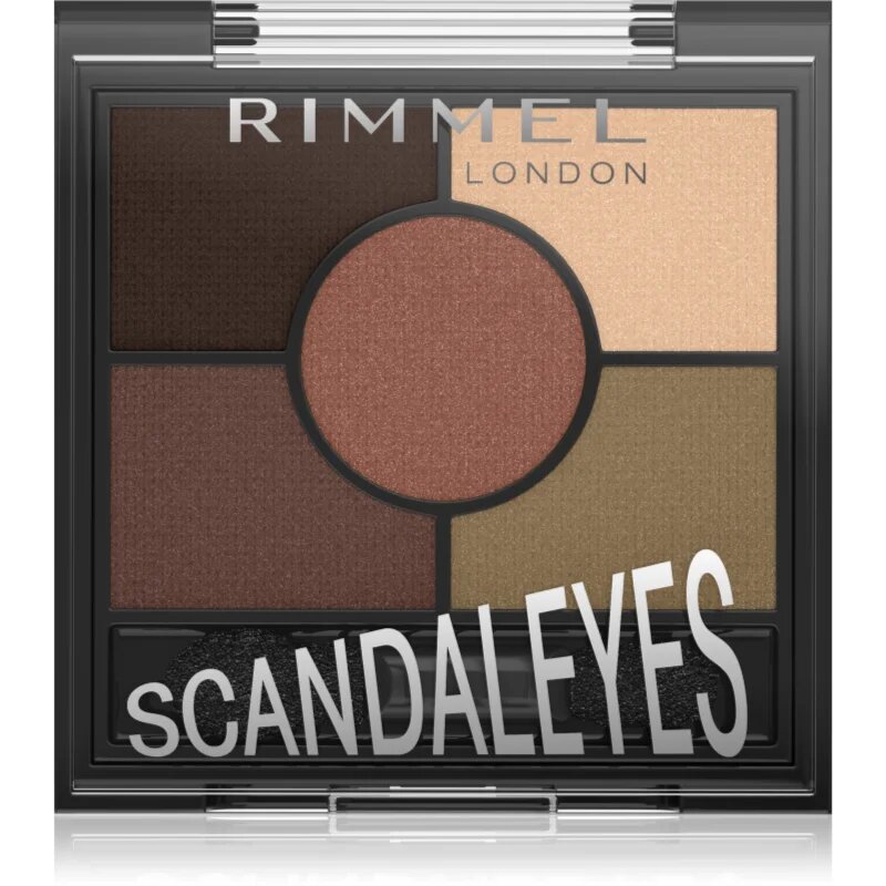 Rimmel ScandalEyes paleta senčil za oči odtenek 002 Brixton Brown 3.8 g