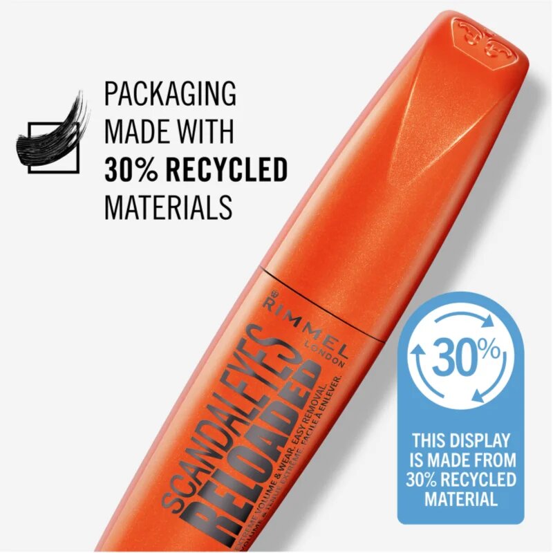 Rimmel ScandalEyes Reloaded maskara za ekstra volumen odtenek 003 Extreme Black 12 ml