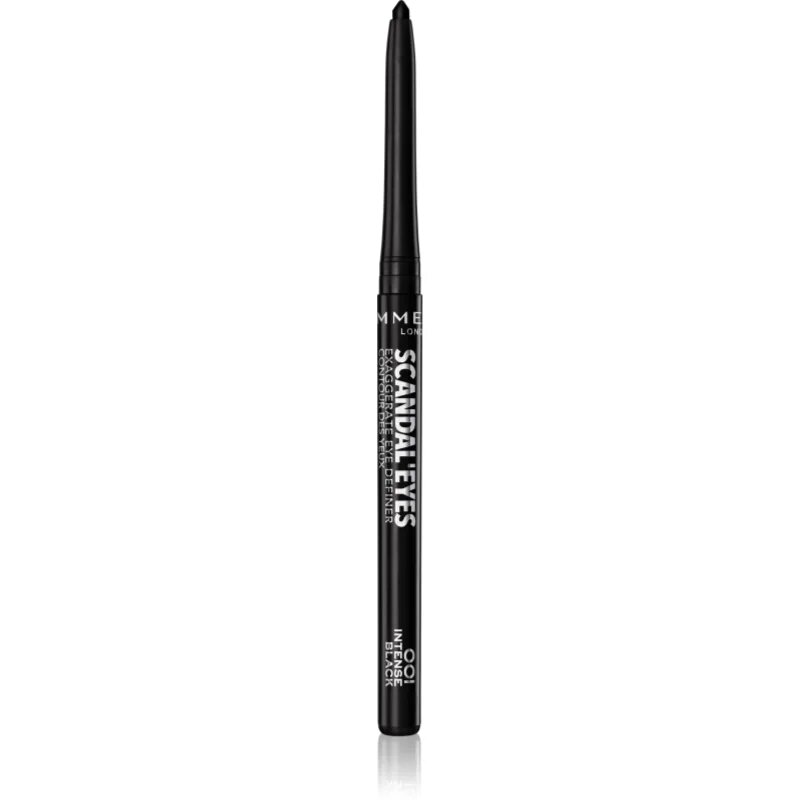 Rimmel Scandal'Eyes samodejni svinčnik za oči odtenek 001 Black 0.35 g