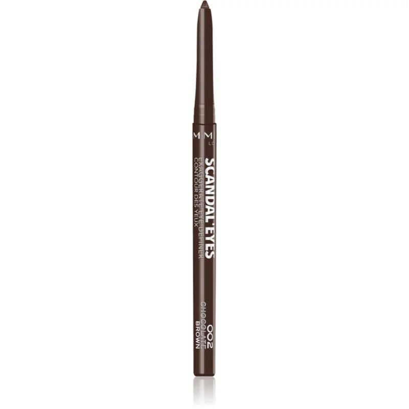 Rimmel Scandal'Eyes samodejni svinčnik za oči odtenek 002 Chocolate Brown 0.35 g