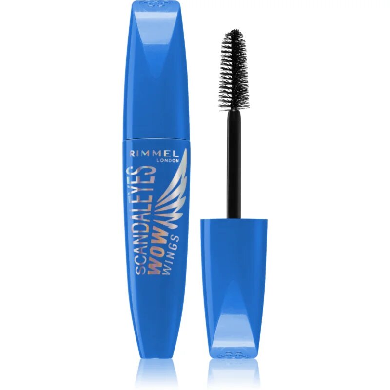 Rimmel ScandalEyes WOW Wings vodoodporna maskara za volumen in privihanje trepalnic odtenek Black 12 ml