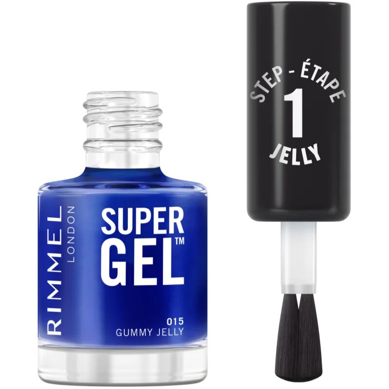 Rimmel Super Gel gel lak za nohte brez uporabe UV/LED lučke odtenek 015 Gummy Jelly 12 ml
