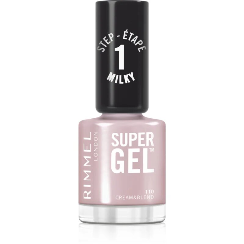 Rimmel Super Gel gel lak za nohte brez uporabe UV/LED lučke odtenek 110 Cream & Blend 12 ml