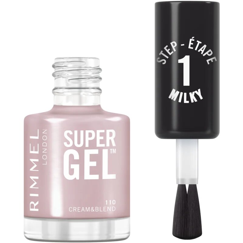 Rimmel Super Gel gel lak za nohte brez uporabe UV/LED lučke odtenek 110 Cream & Blend 12 ml