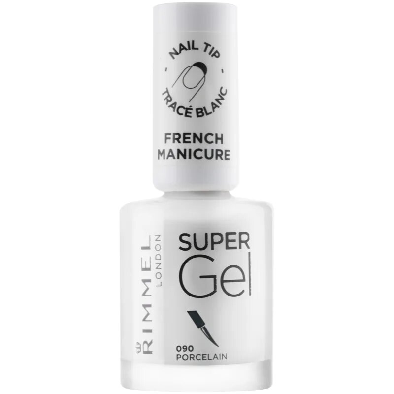 Rimmel Super Gel Step 1 lak za francosko manikiro odtenek 090 Porcelain 12 ml