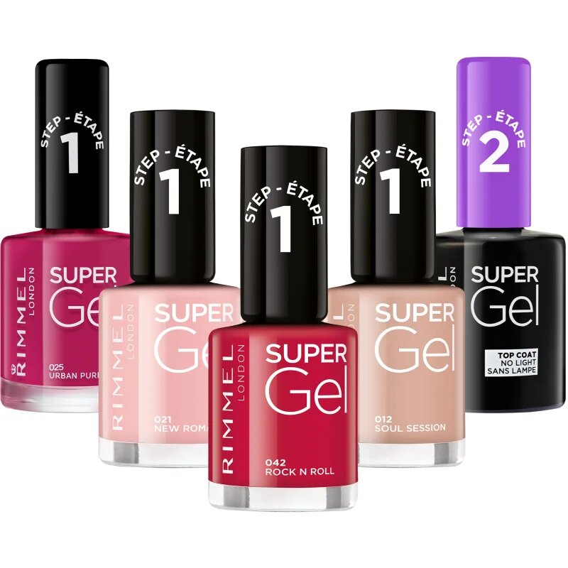 Rimmel Super Gel Step 2 zaščitni nadlak za nohte s sijajem 12 ml