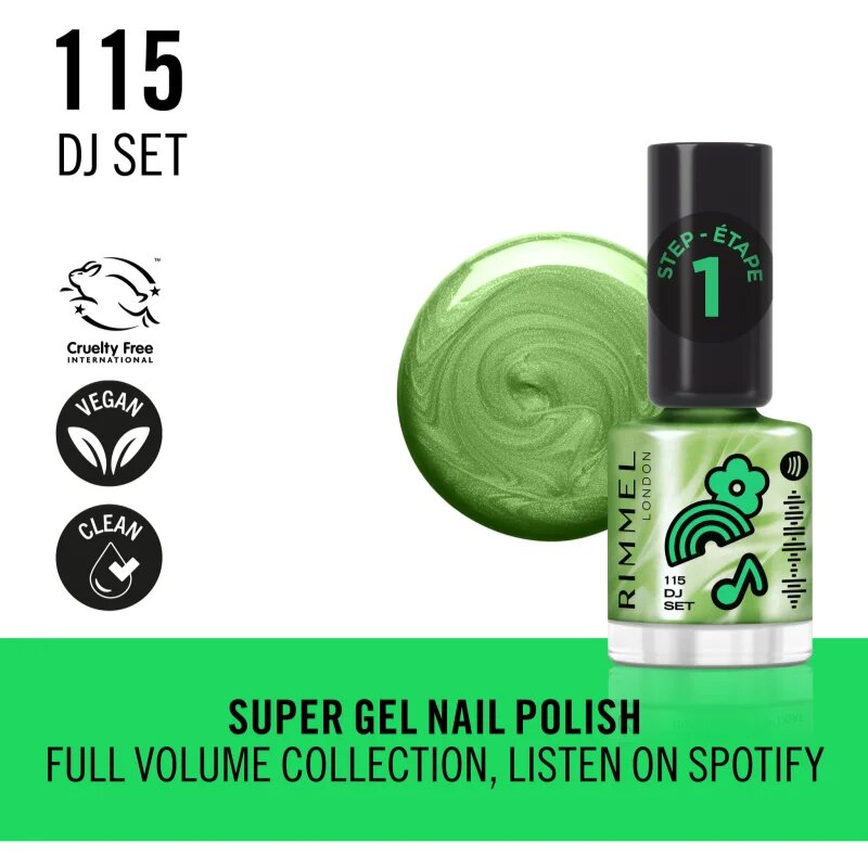 Rimmel SuperGel lak za nohte odtenek 115 DJ Set 12 ml