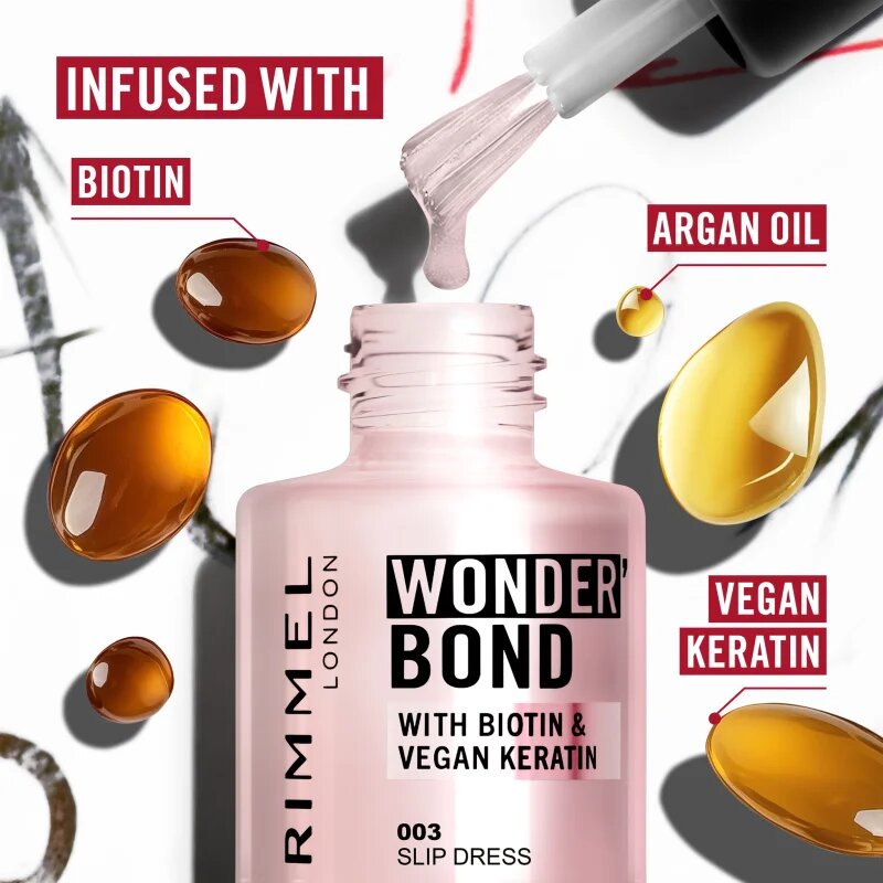 Rimmel Wonder'Bond lak za nohte odtenek 007 Cappuccino 12 ml