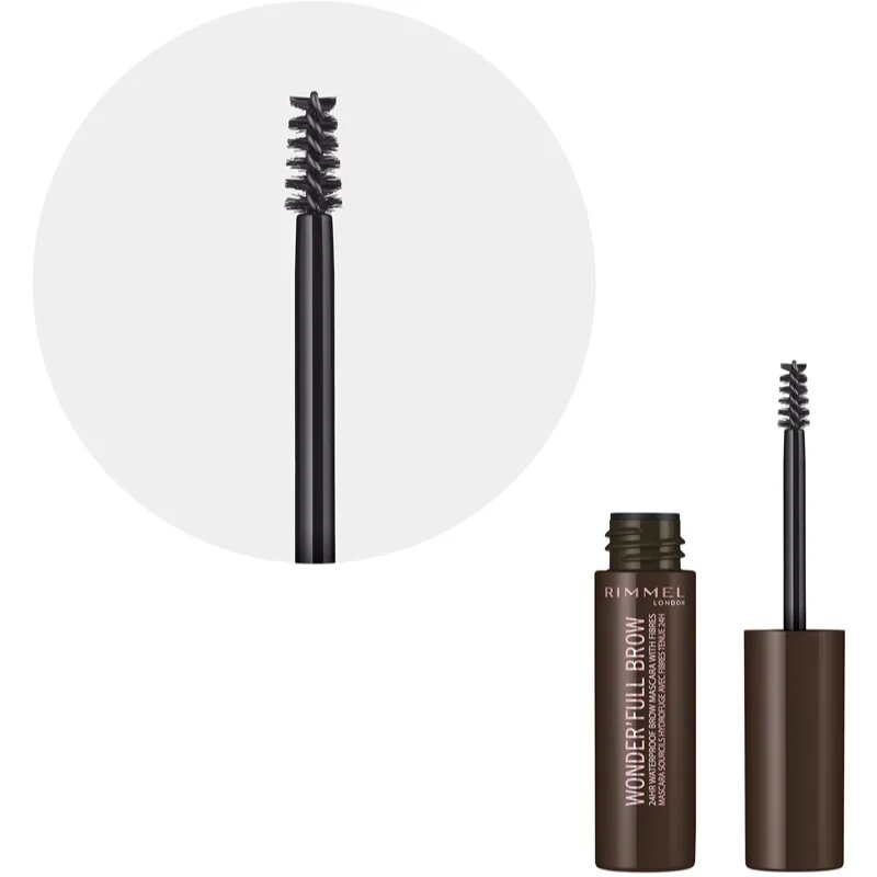 Rimmel Wonder'Full Brow maskara za obrvi vodoodporna odtenek 003 Dark 4.5 ml
