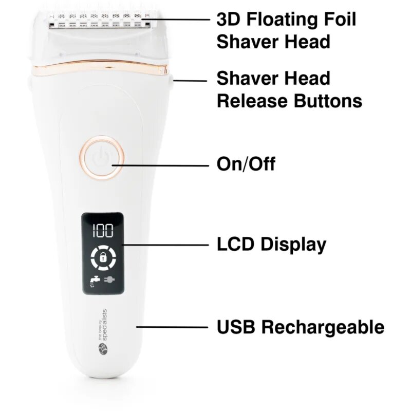 RIO Go Smooth Wet & Dry Lady Shaver ženski brivnik 1 kos