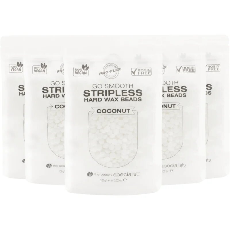 RIO Hard Wax Beads Coconut voščene pečke za depilacijo 5x100 g
