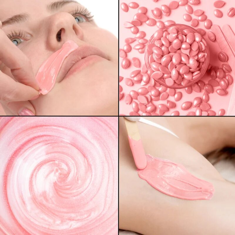 RIO Hard Wax Beads Rose voščene pečke za depilacijo 500 g