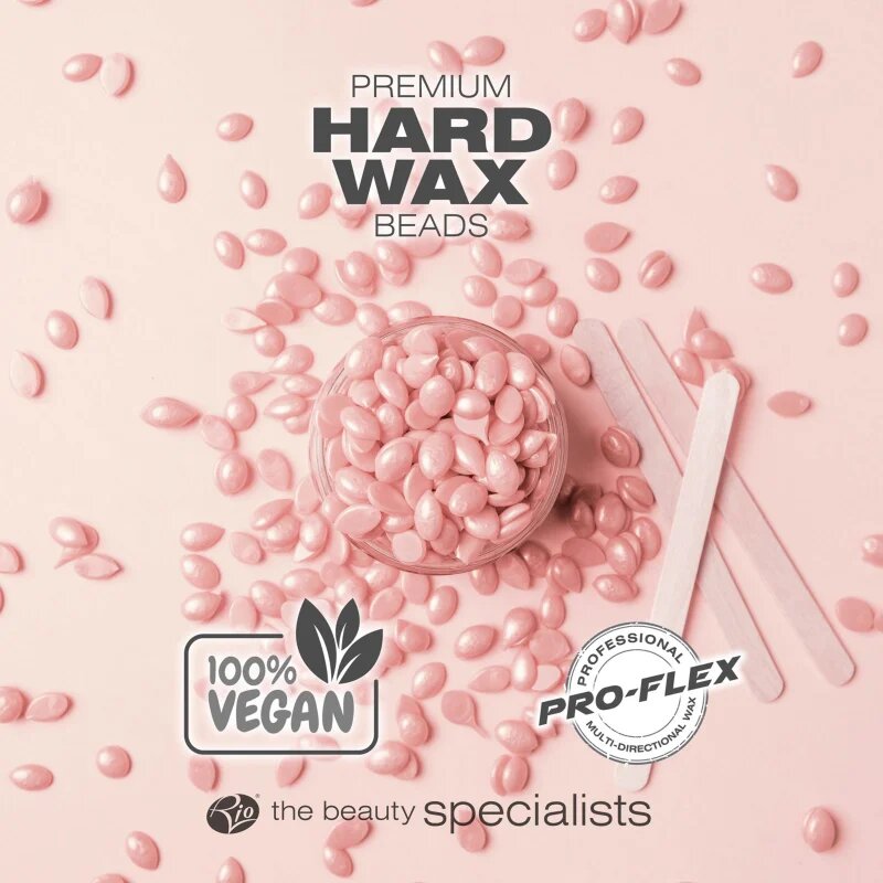 RIO Hard Wax Beads Rose voščene pečke za depilacijo 750 g