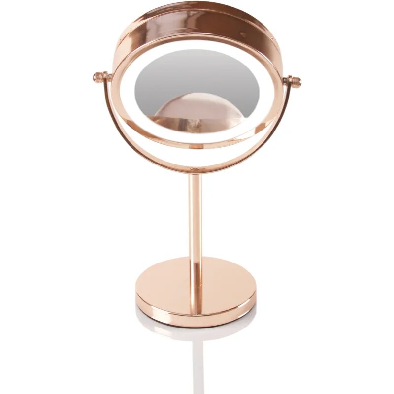 RIO Rose gold mirror kozmetično ogledalce z osvetlitvijo 1 kos