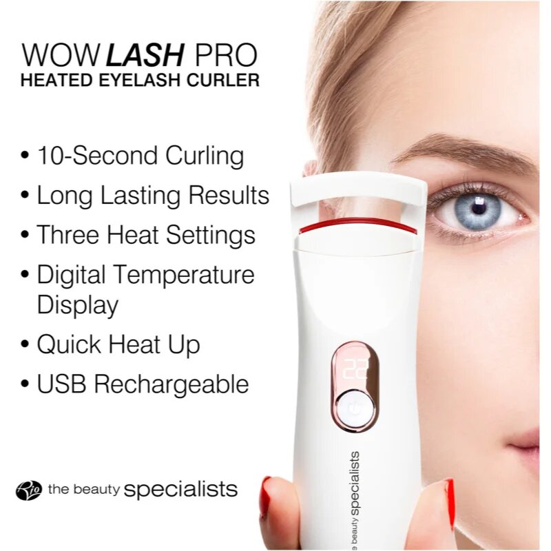 RIO Wow Lash Pro Heated Eyelash Curler kodralnik za trepalnice 1 kos