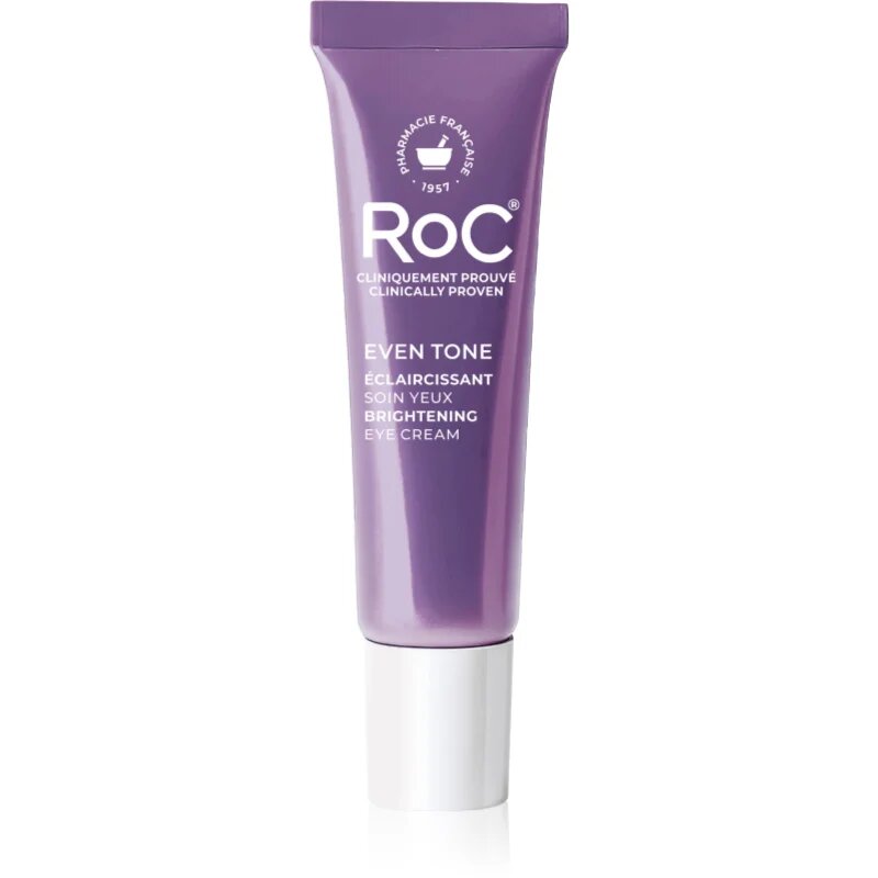 RoC Multi Correxion Even Tone + Lift gladilna in posvetlitvena krema za predel okoli oči proti gubam in temnim kolobarjem 15 ml