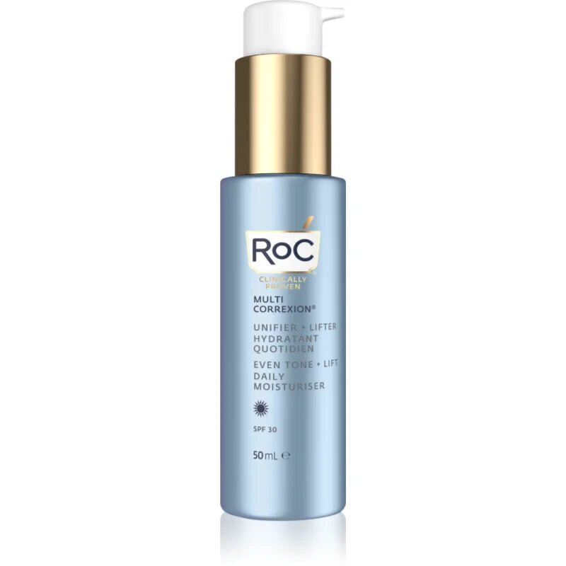 RoC Multi Correxion Even Tone + Lift učvrstitvena dnevna krema za poenoten odtenek kože SPF 30 50 ml