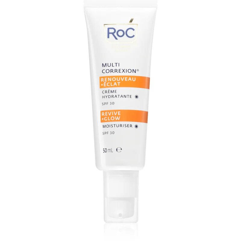 RoC Multi Correxion Revive + Glow Moisturiser hranilna vlažilna krema z vitaminom C SPF 30 50 ml