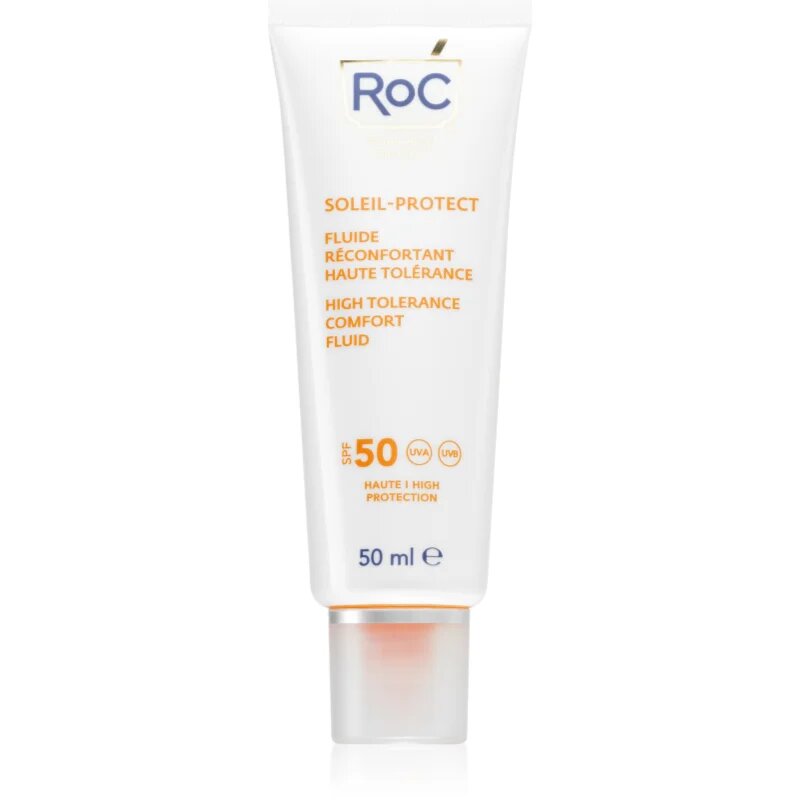 RoC Soleil Protect High Tolerance Comfort Fluid fluid za sončenje za obraz SPF 50 50 ml