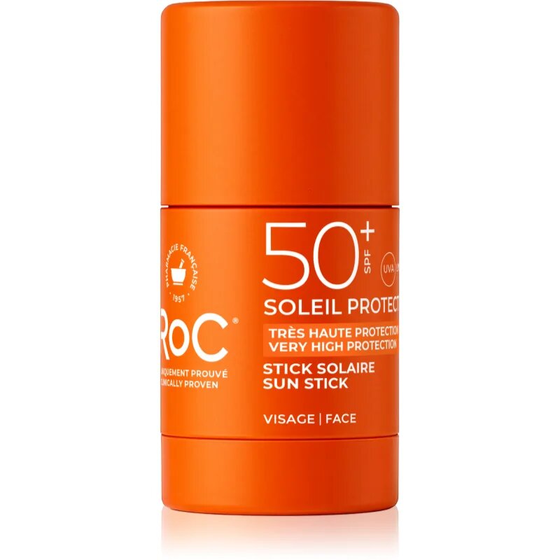 RoC Soleil Protect Sun Stick zaščitna paličica za občutljive predele kože SPF 50+ 15 g