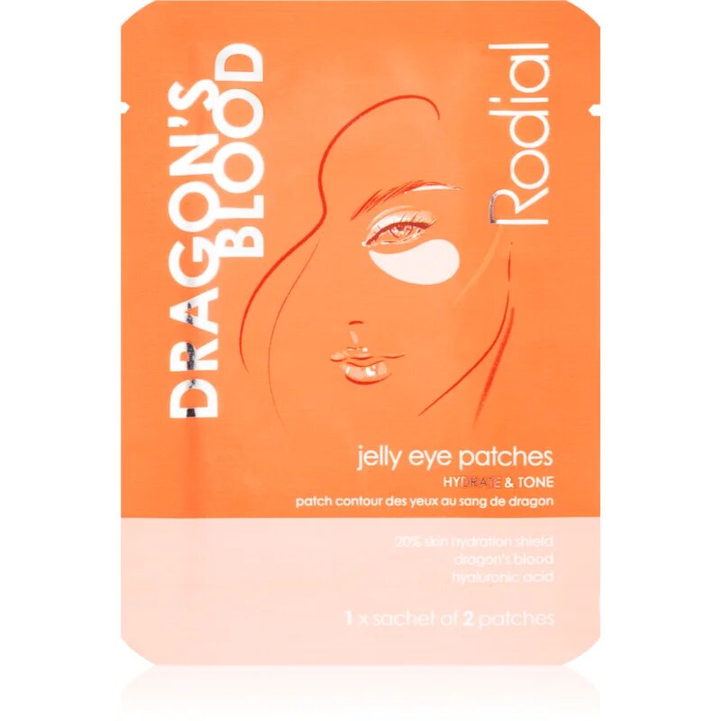 Rodial Dragon's Blood Jelly Eye Patches hidrogel maska za predel okoli oči za vlaženje in učvrstitev kože 4x2 kos