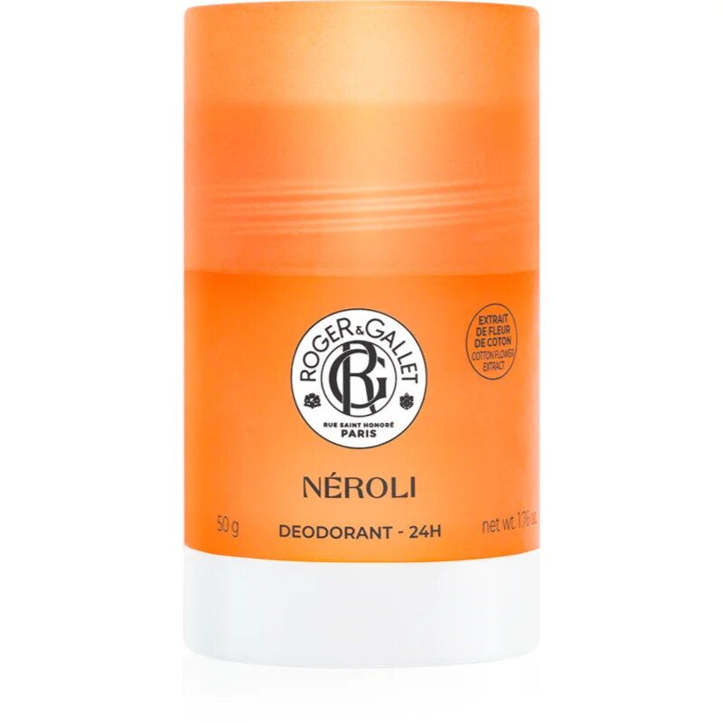 Roger & Gallet Néroli trdi deodorant brez aluminijevih soli za 24 urno zaščito uniseks 50 g