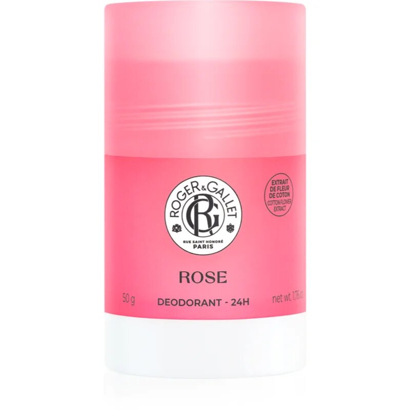 Roger & Gallet Rose trdi deodorant brez aluminijevih soli za 24 urno zaščito za ženske 50 g