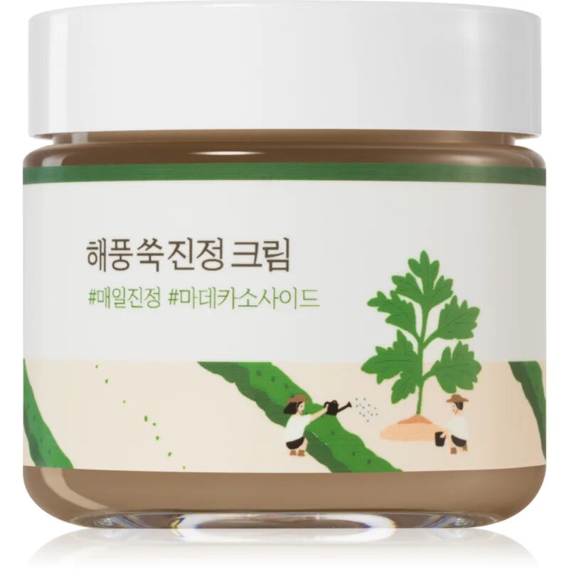 ROUND LAB Mugwort Calming Cream intenzivno vlažilna emulzija za pomiritev kože 80 ml