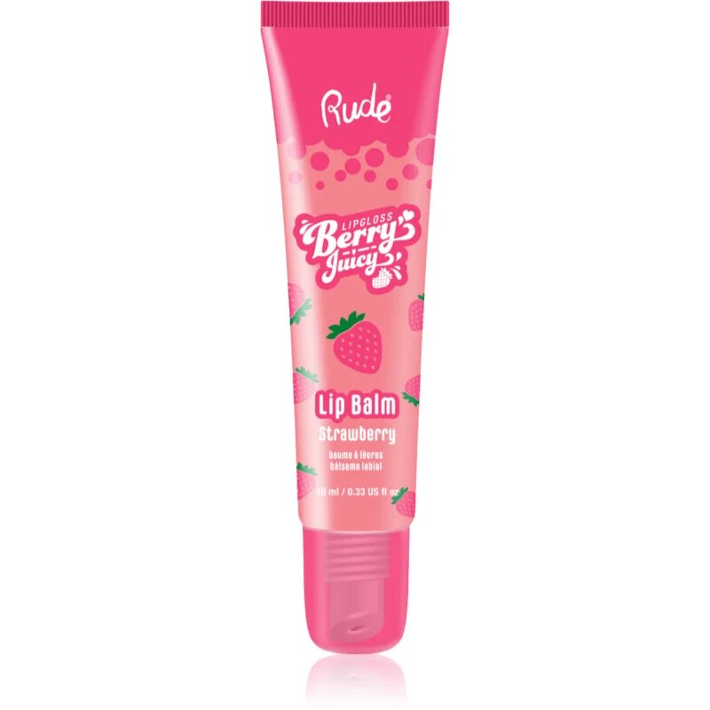 Rude Cosmetics Berry Juicy vlažilni balzam za ustnice odtenek Strawberry 10 ml