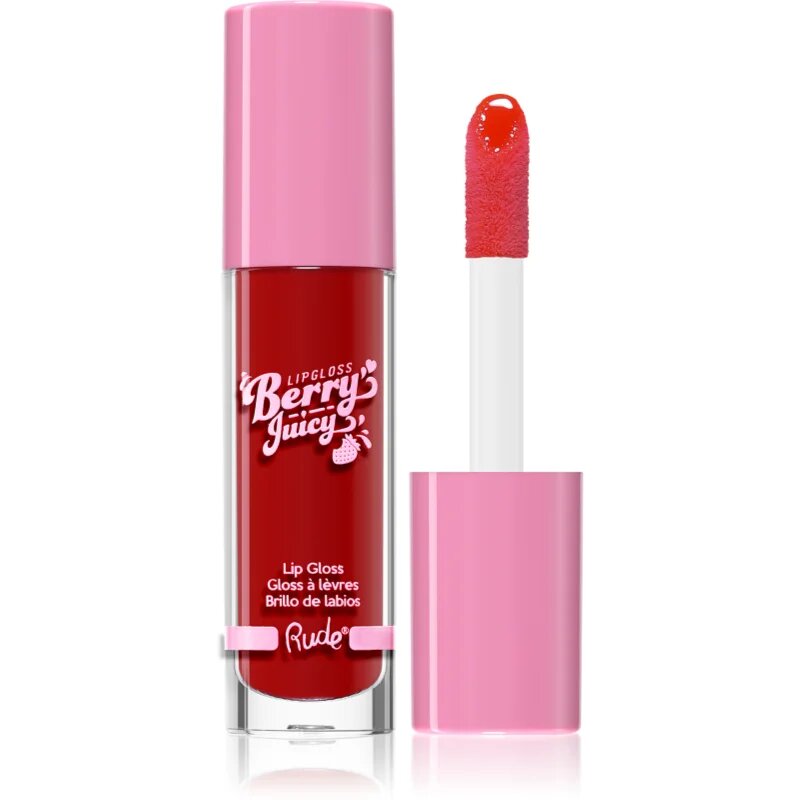 Rude Cosmetics Berry Juicy vlažilni sijaj za ustnice odtenek Coral Kiss 4 g