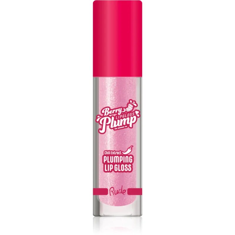 Rude Cosmetics Berry Plump vlažilni sijaj za ustnice za volumen odtenek Pink Sugar 4 g