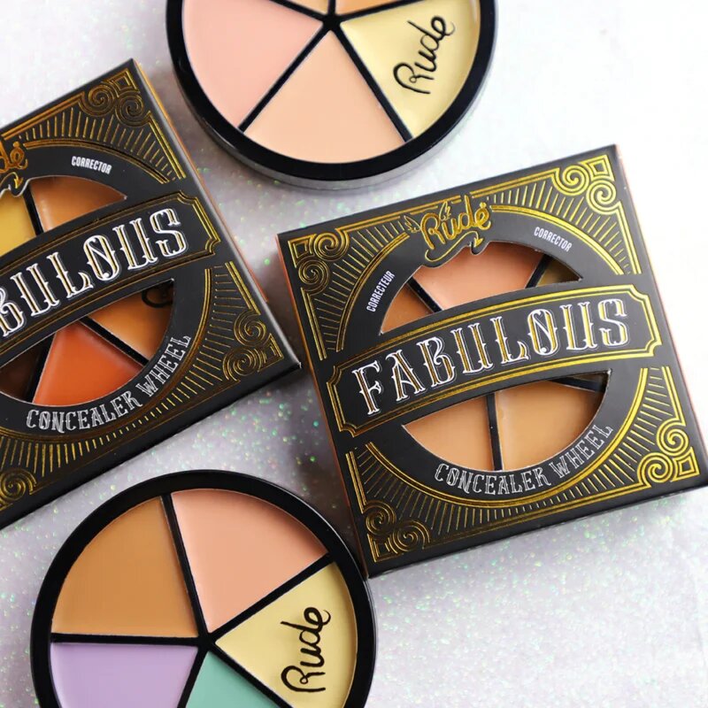 Rude Cosmetics Fabulous Concealer Wheel paleta korektorjev odtenek Light 7.5 g