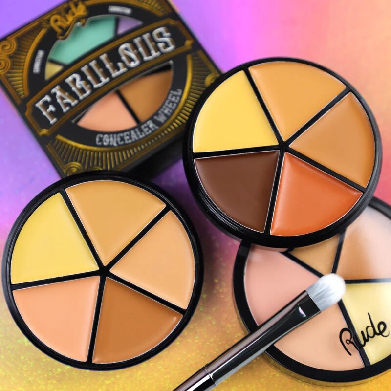Rude Cosmetics Fabulous Concealer Wheel paleta korektorjev odtenek Light 7.5 g