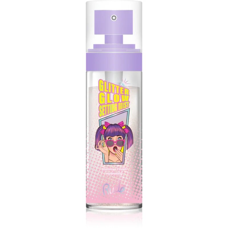 Rude Cosmetics Glitter Glow pršilo za fiksiranje make-upa z bleščicami 60 ml
