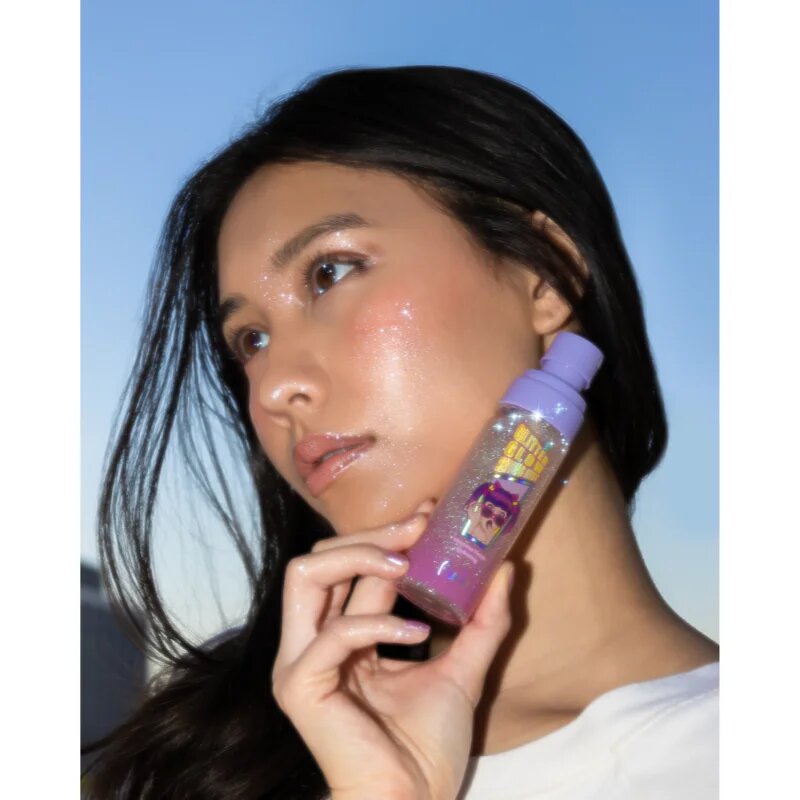 Rude Cosmetics Glitter Glow pršilo za fiksiranje make-upa z bleščicami 60 ml