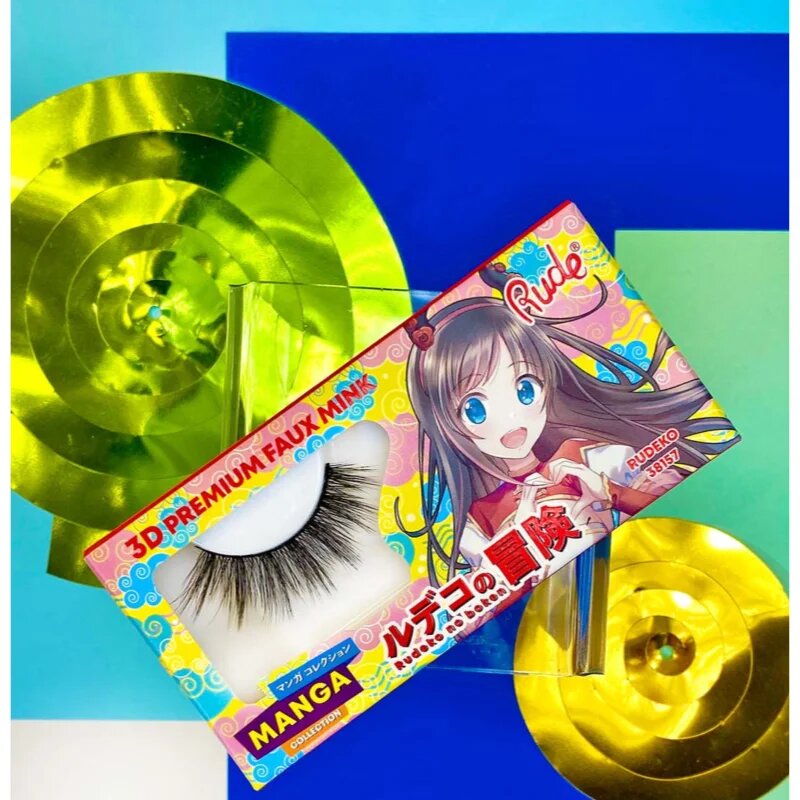 Rude Cosmetics Manga Collection 3D Premium Faux Mink umetne trepalnice vrsta Rudeko 2 kos