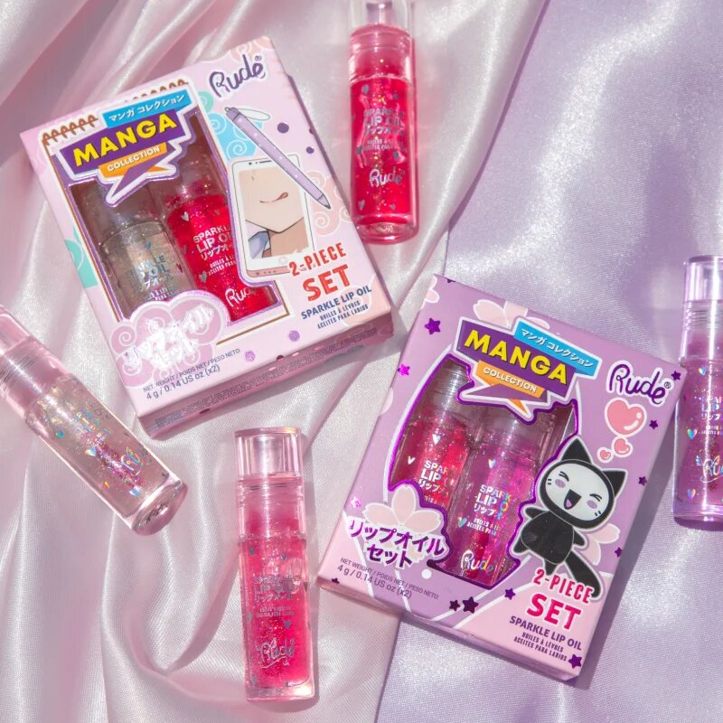 Rude Cosmetics Manga Collection set za ustnice Watermelon And Mint Duo 2x2 g