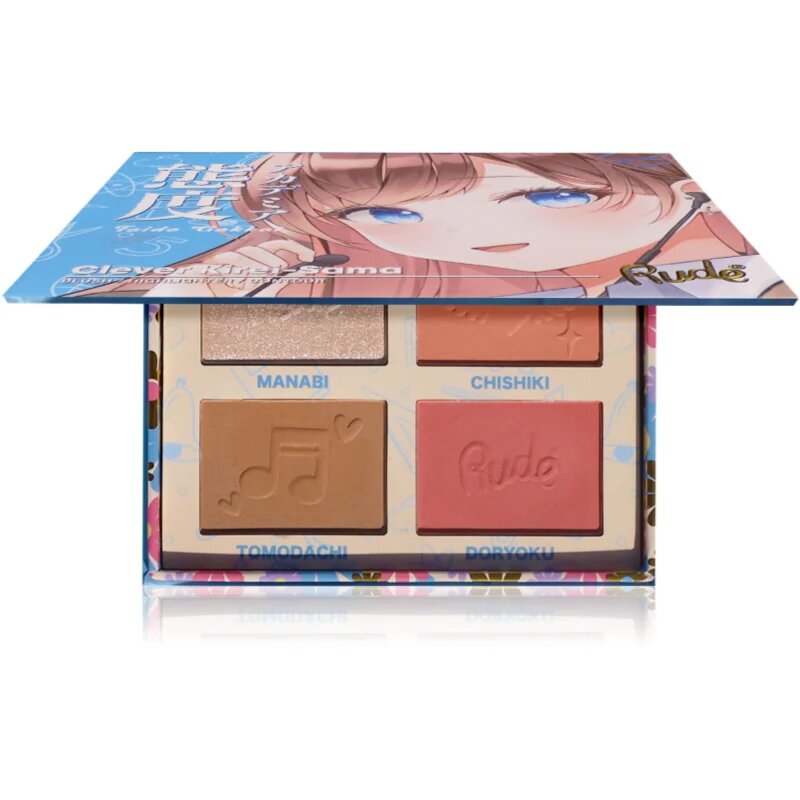Rude Cosmetics Manga Face Palette večnamenska paleta za obraz odtenek Clever Kirei-Sama 11.2 g
