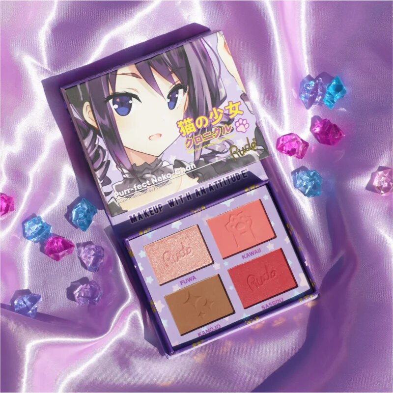 Rude Cosmetics Manga Face Palette večnamenska paleta za obraz odtenek Purr-fect Neko-Chan 11.2 g