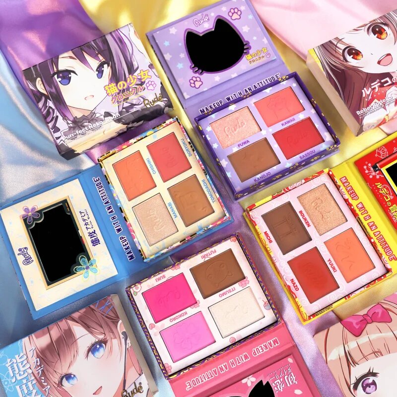 Rude Cosmetics Manga Face Palette večnamenska paleta za obraz odtenek Purr-fect Neko-Chan 11.2 g