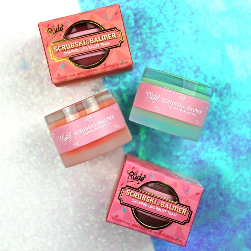 Rude Cosmetics Scrubski & Balmer balzam in piling za ustnice odtenek Grapefruit 7.5 g